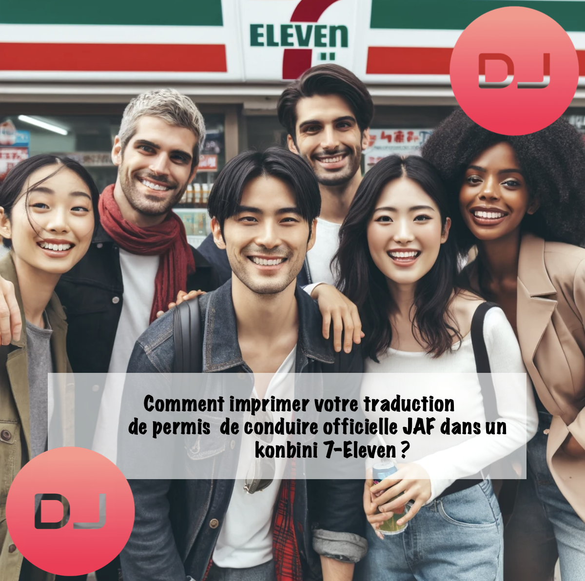 JAF-Führerscheinübersetzung bei 7-Eleven in Japan ausdrucken